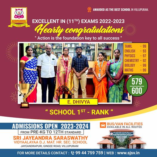 Excelled In(11th) Exams 2022-2023 Rank