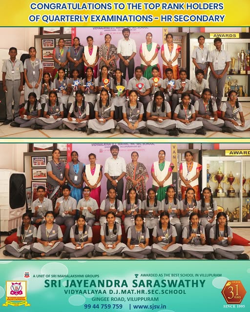 Top Rank Holders of Quarterly Examinations – HR Secondary 2025