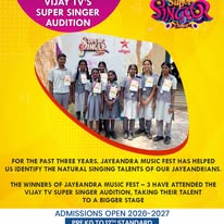Vijay TV Super Singer Junior Audition at Jayeendra School
