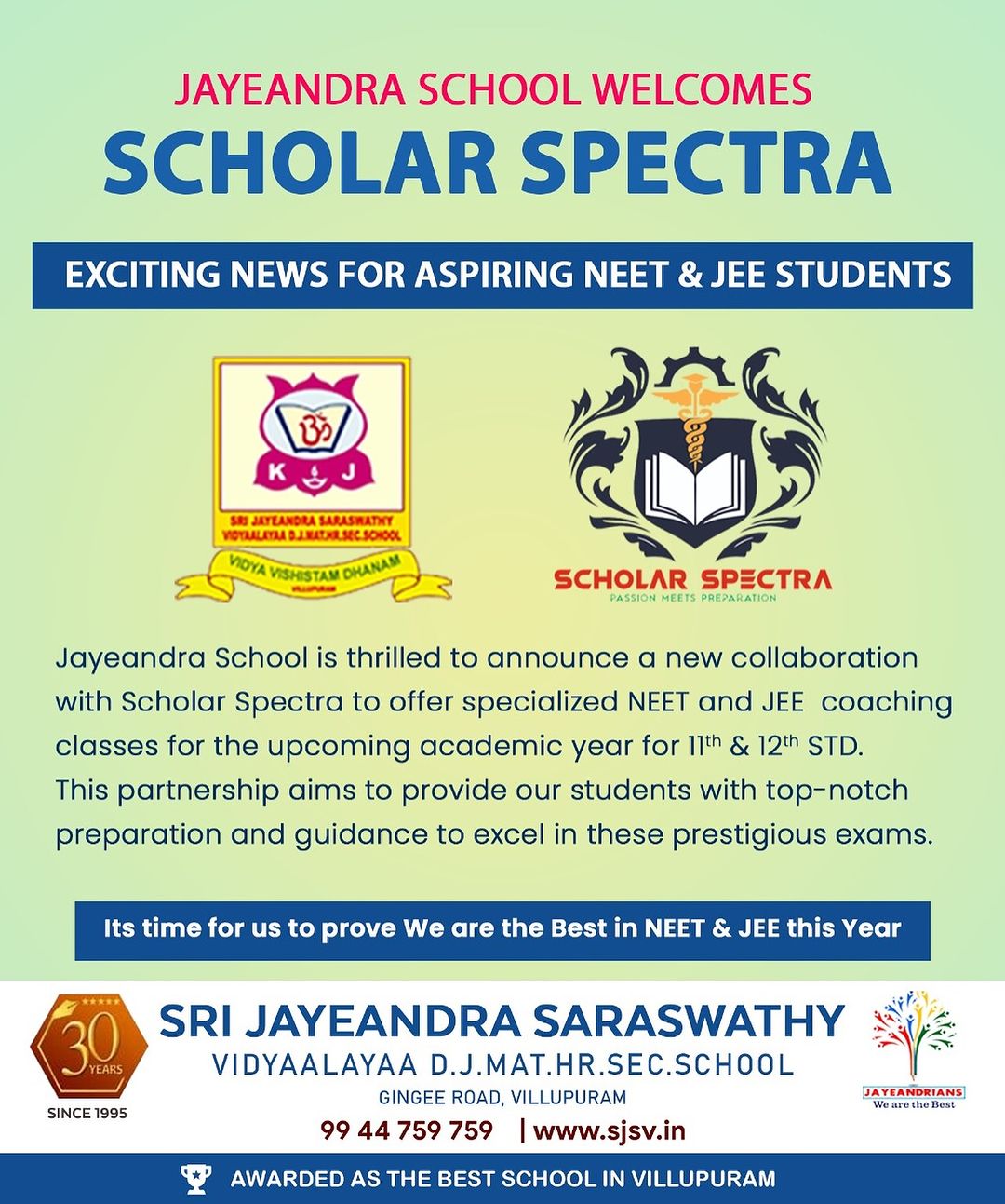 Scholar Spectra for NEET & JEE Classes